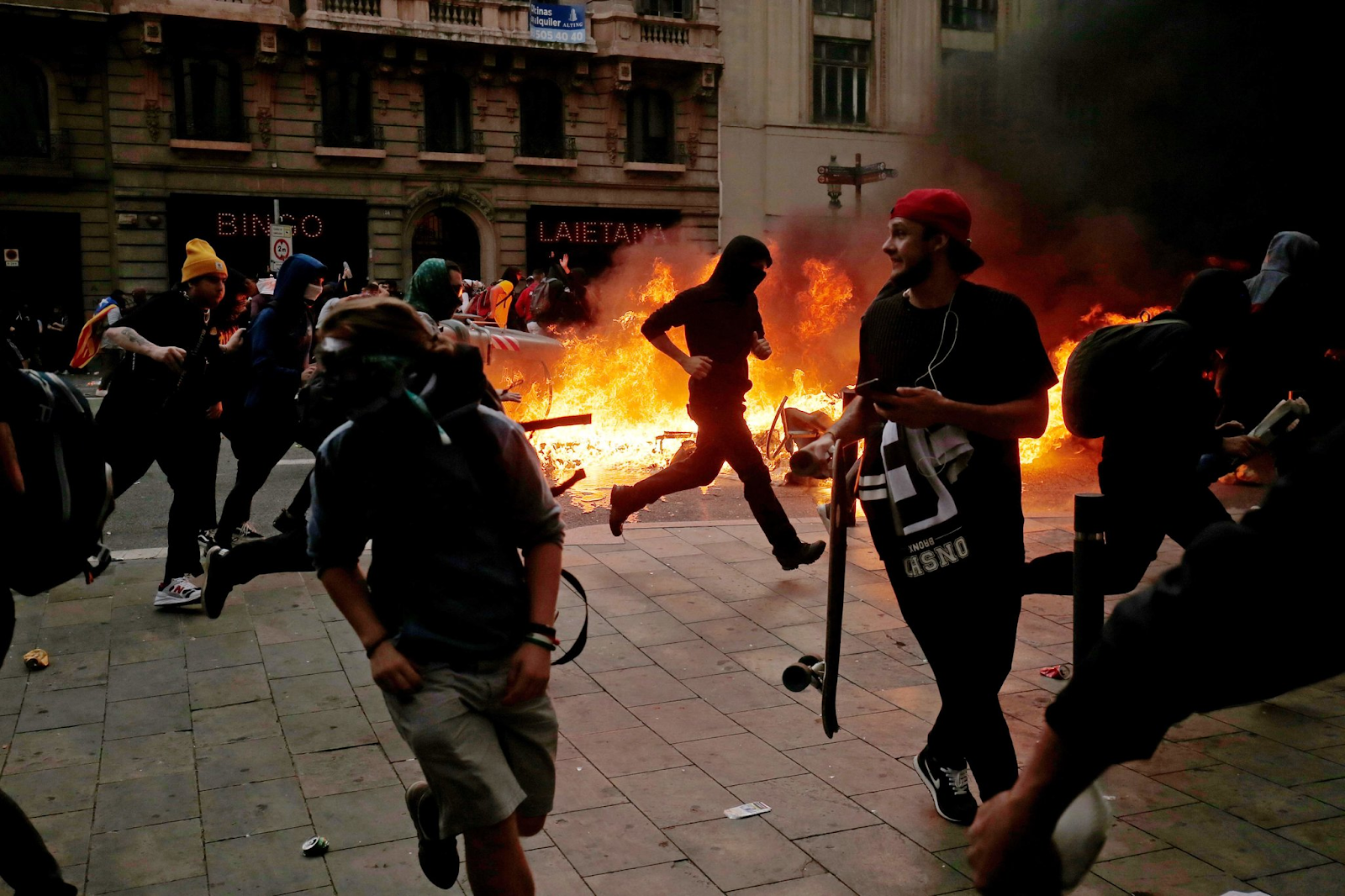 Partido-de-fútbol-protestas-españa-cataluña-movimiento-separatista-